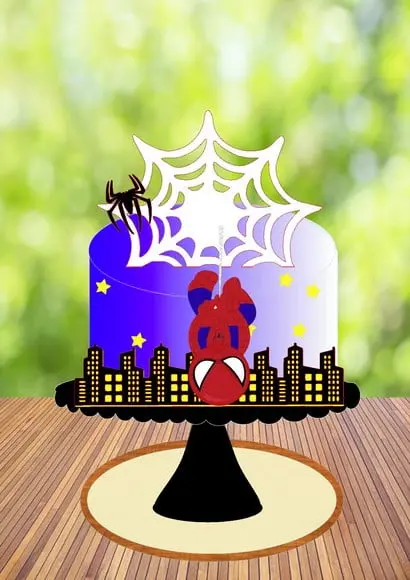 Arquivo de Corte Topo de Bolo Homem Aranha