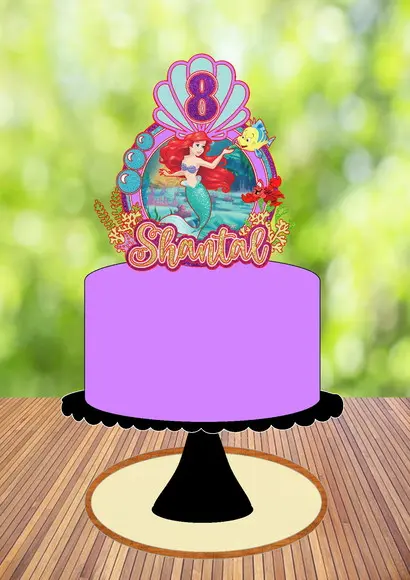 Topper Cake Ariel - Arquivo Digital