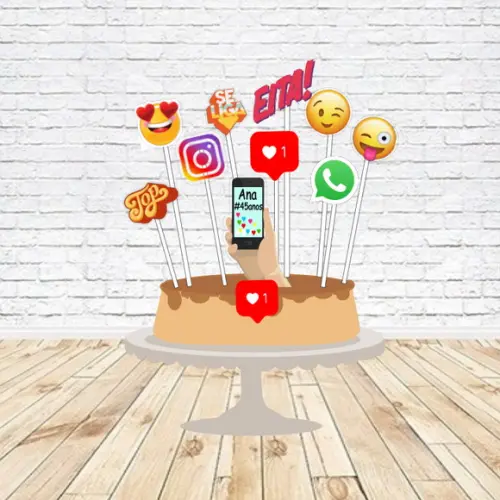 Topo de Bolo Emoticons - Arquivo Digital