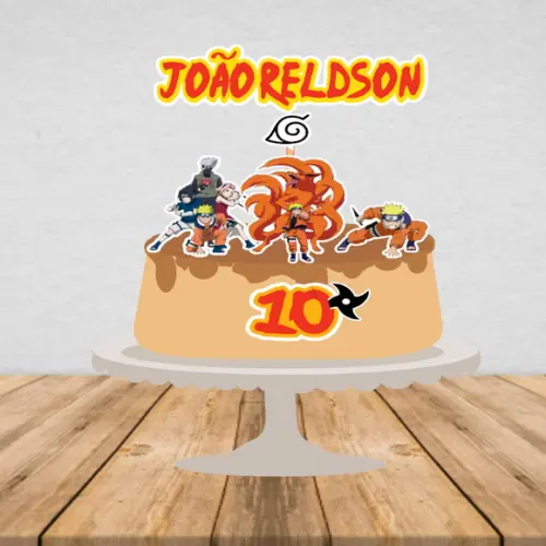 Topo de Bolo Naruto - Arquivo Digital
