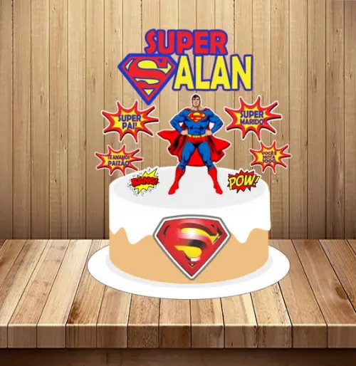 Topo de Bolo Super Pai - Arquivo Digital