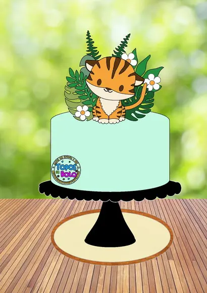 Topo de Bolo Tigre Baby- Arquivo Digital