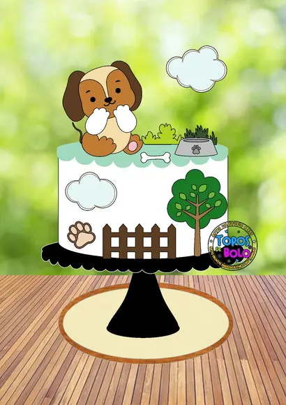 Topo de Bolo Doguinho - Arquivo Digital