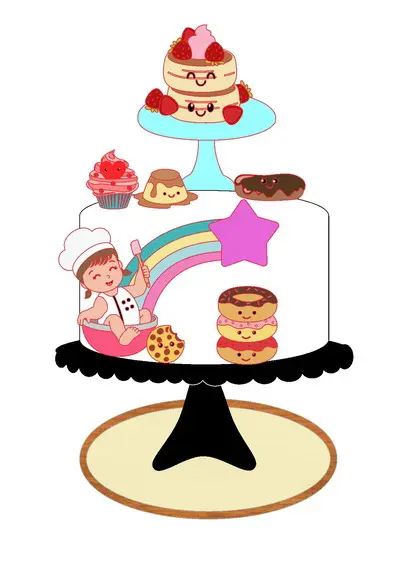 Topo de Bolo Confeitaria Baby- Arquivo Digital