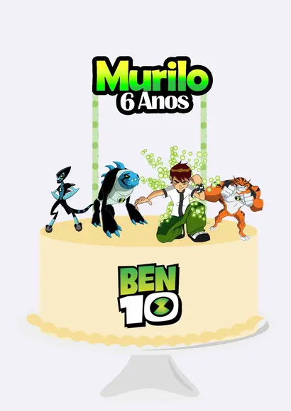 Topo de Bolo Ben 10 - Arquivo Digital
