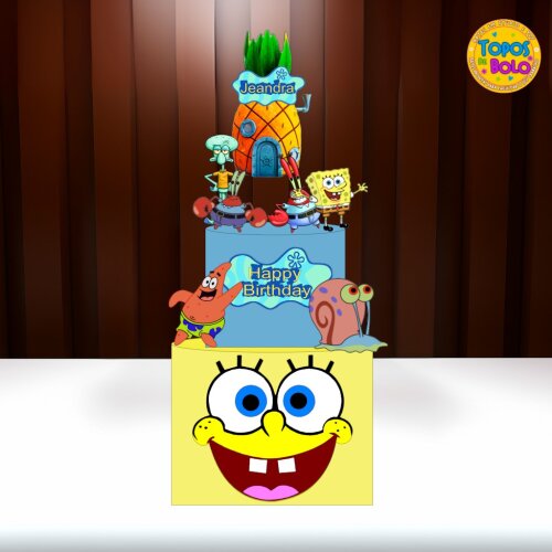 Arquivo de Corte Topo de Bolo Bob Esponja 05