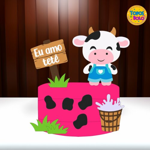 Arquivo de Corte Topo de Bolo Vaquinha 02