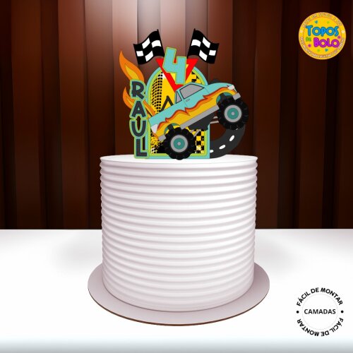 Arquivo de Corte Topo de Bolo Hotwheels Monster Truck