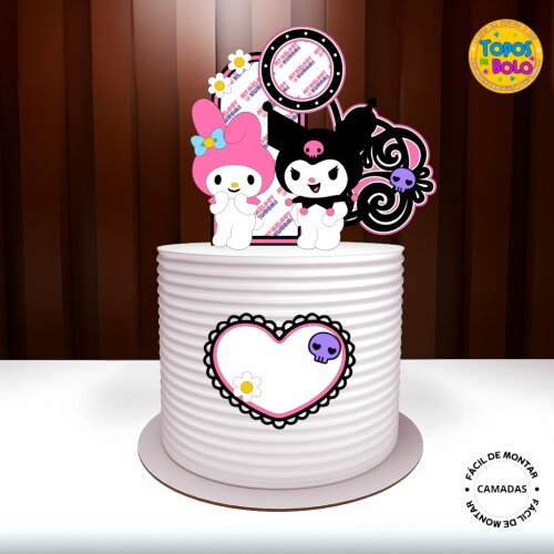 Arquivo de Corte Topo de Bolo My Melody E Kuromi 01