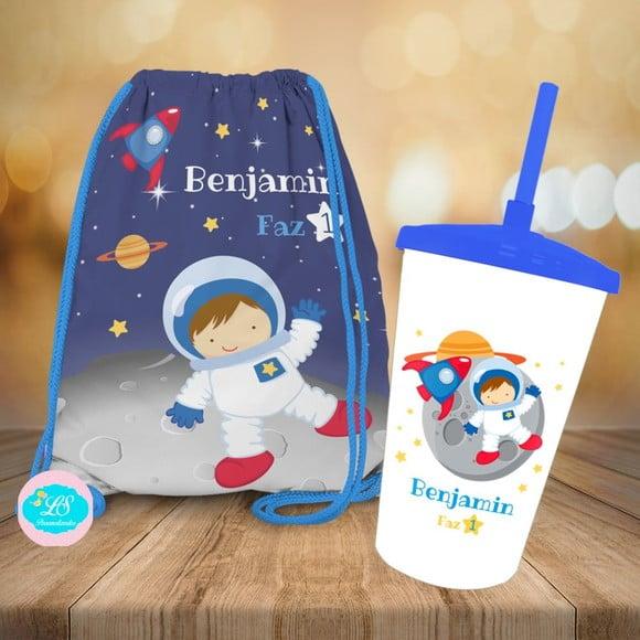 Mochilinha e Copo Twister Astronauta