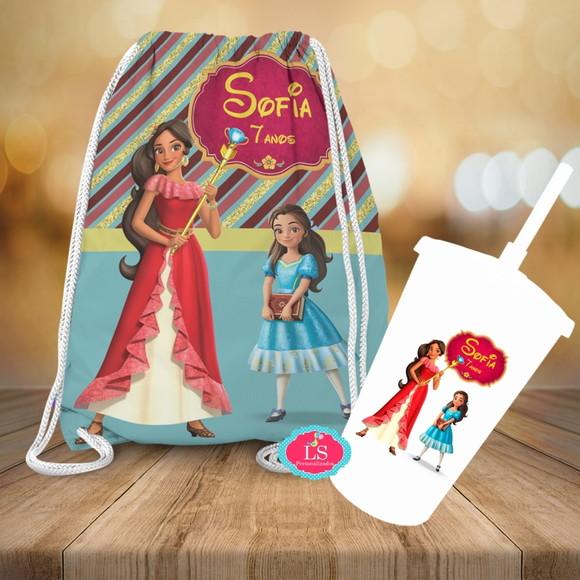 Mochilinha e Copo Twister Elena de Avalor