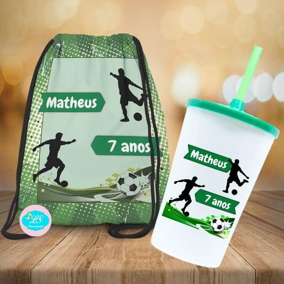 Mochilinha e Copo Twister Futebol