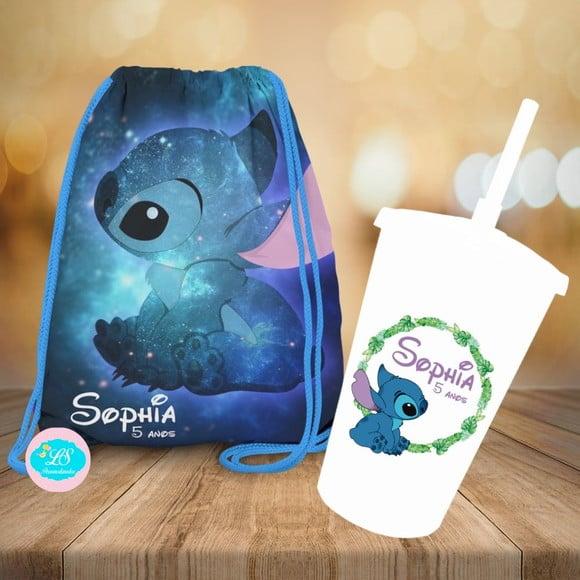 Mochilinha e Copo Twister Lilo e Stitch