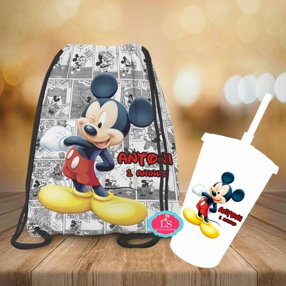 Mochilinha e Copo Twister Mickey