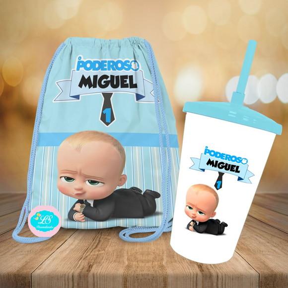 Mochilinha e Copo Twister o Poderoso Chefinho