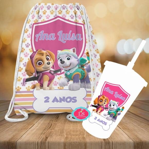 Mochilinha e Copo Twister Patrulha Canina