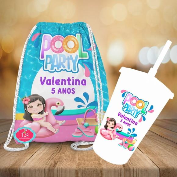 Mochilinha e Copo Twister Pool Party