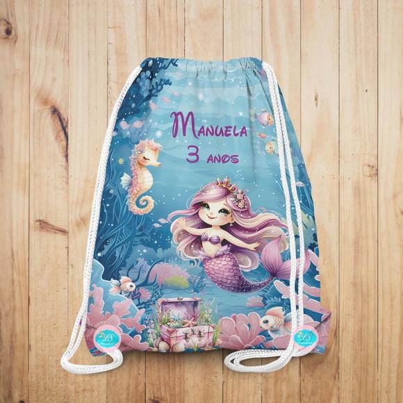 Mochilinha Fundo do Mar Sereia