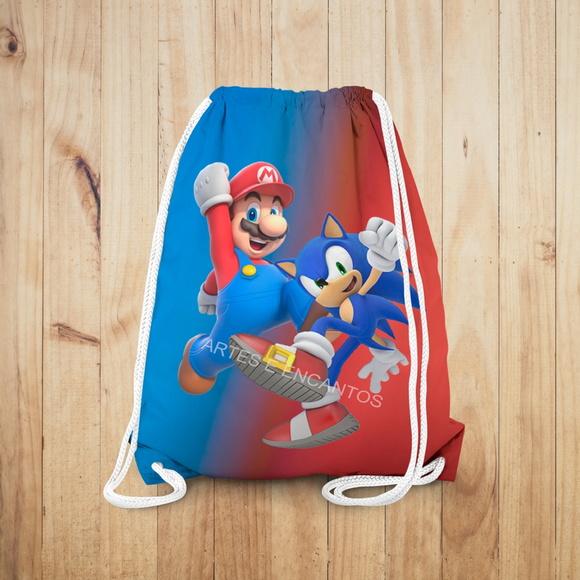 Mochilinha Mario x Sonic