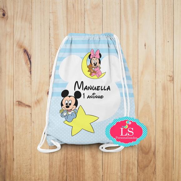 Mochilinha Mickey Minnie Baby