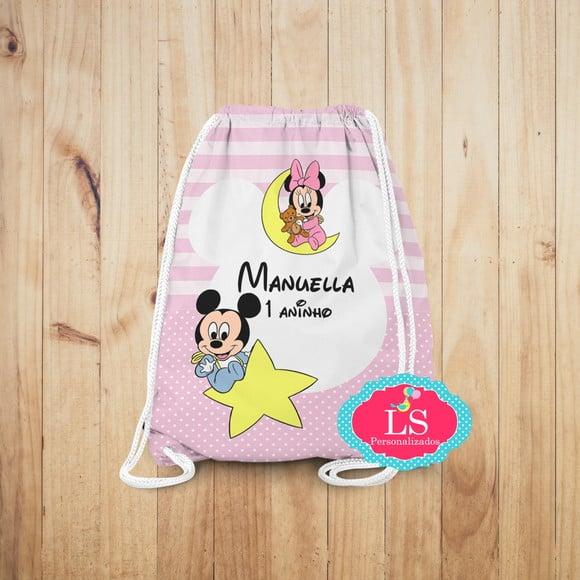 Mochilinha Mickey Minnie Baby
