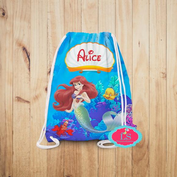 Mochilinha Pequena Sereia Ariel
