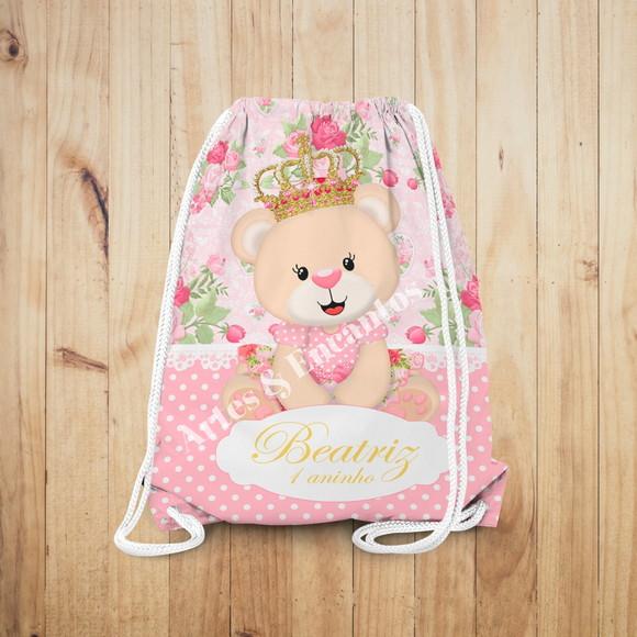 Mochilinha Ursinha Princesa