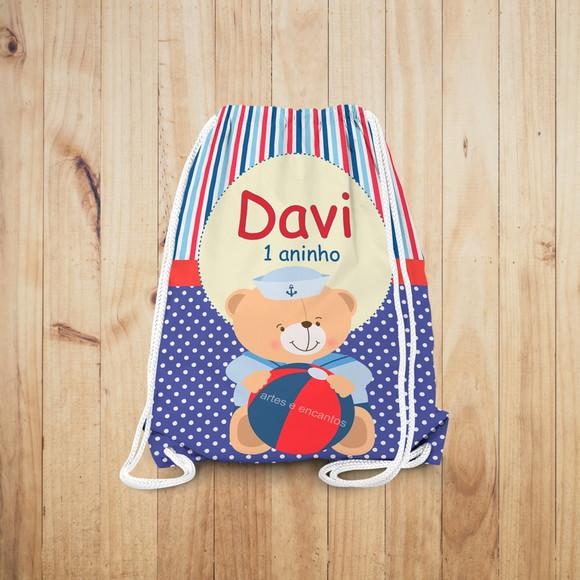 Mochilinha Urso Marinheiro