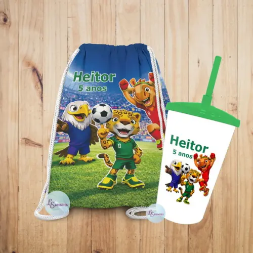 Mochilinha e Copo Twister Copa do Mundo 2026