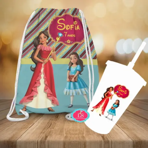 Mochilinha e Copo Twister Elena de Avalor