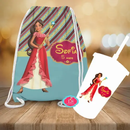 Mochilinha e Copo Twister Elena de Avalor