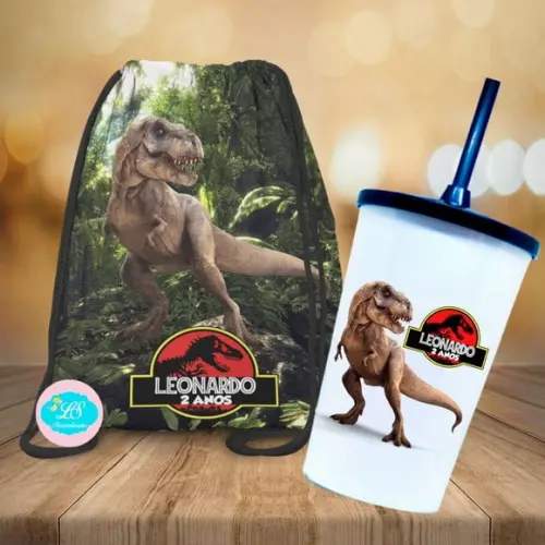 Mochilinha e Copo Twister Jurassic Park