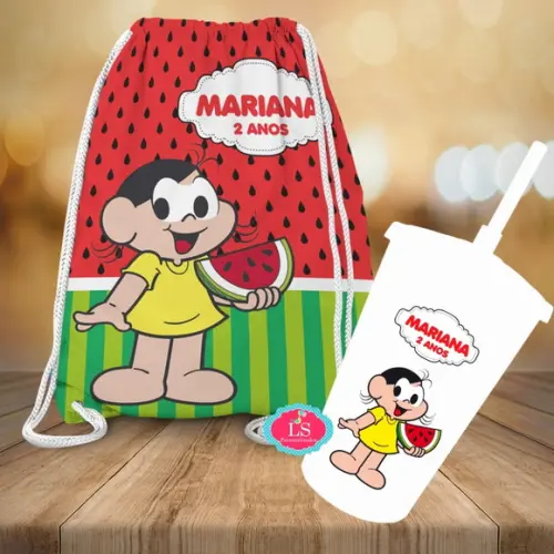 Mochilinha e Copo Twister Magali