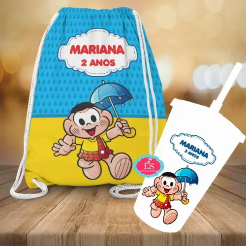 Mochilinha e Copo Twister Magali