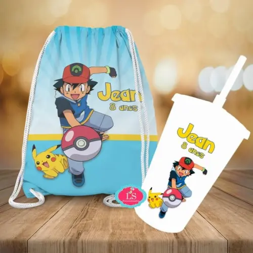 Mochilinha e Copo Twister Pokemon