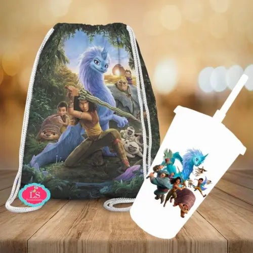 Mochilinha e Copo Twister Raya e o Último Dragão