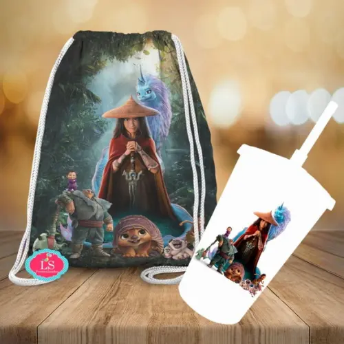 Mochilinha e Copo Twister Raya e o Último Dragão