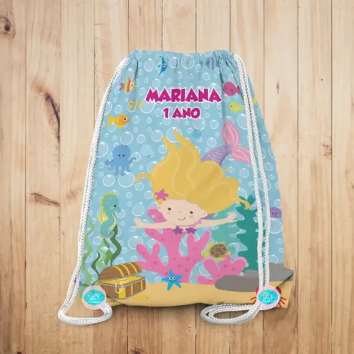 Mochilinha Fundo do Mar Sereia