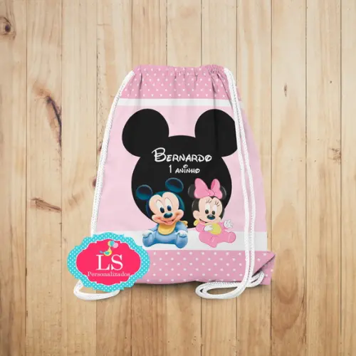 Mochilinha Mickey Minnie Baby