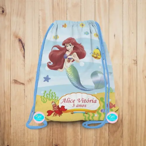Mochilinha Pequena Sereia Ariel