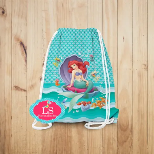 Mochilinha Pequena Sereia Ariel