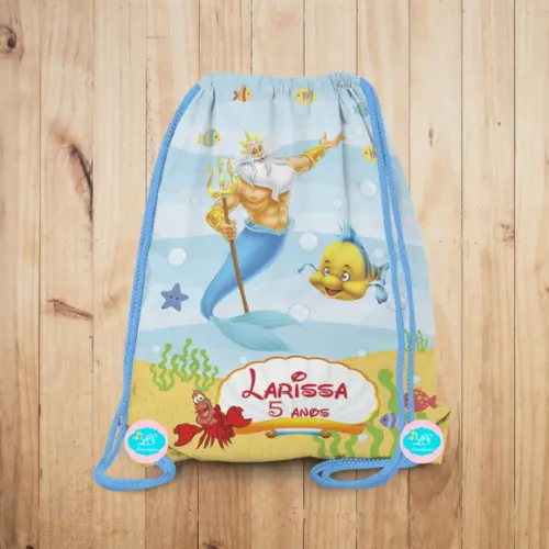 Mochilinha Pequena Sereia Ariel