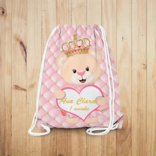 Mochilinha Ursinha Princesa