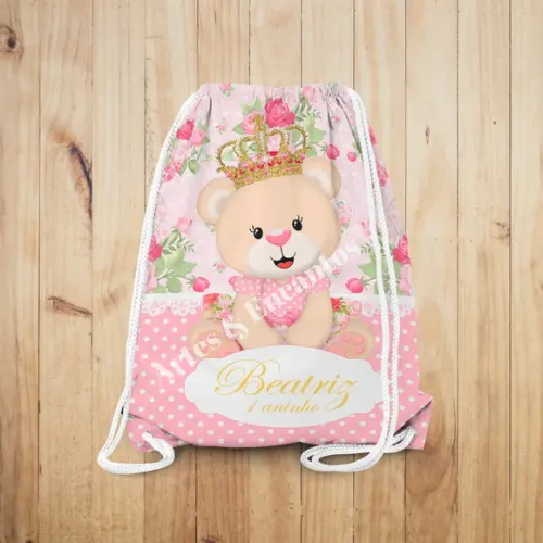 Mochilinha Ursinha Princesa