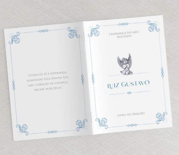 Livrinho De Orações Para Lembrança De Batizado Anjo Vintage