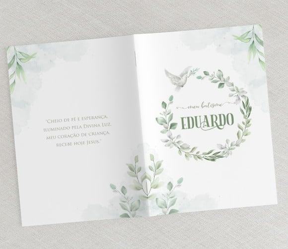 Livro De Oração Personalizado Para Batizado / Eucaristia