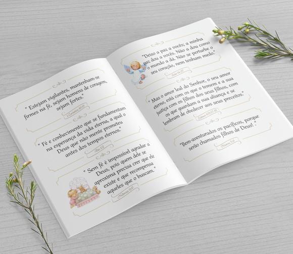 Mini Bíblia Personalizada - Lembrancinha para Batizado