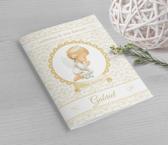 Mini Bíblia Personalizada - Lembrancinha para Batizado
