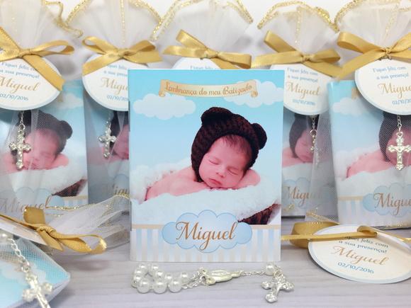 Mini Bíblia Personalizada com Foto da Criança e Mini Terço