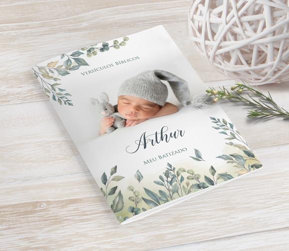 Mini Bíblia Personalizada com Fotos do Bebê